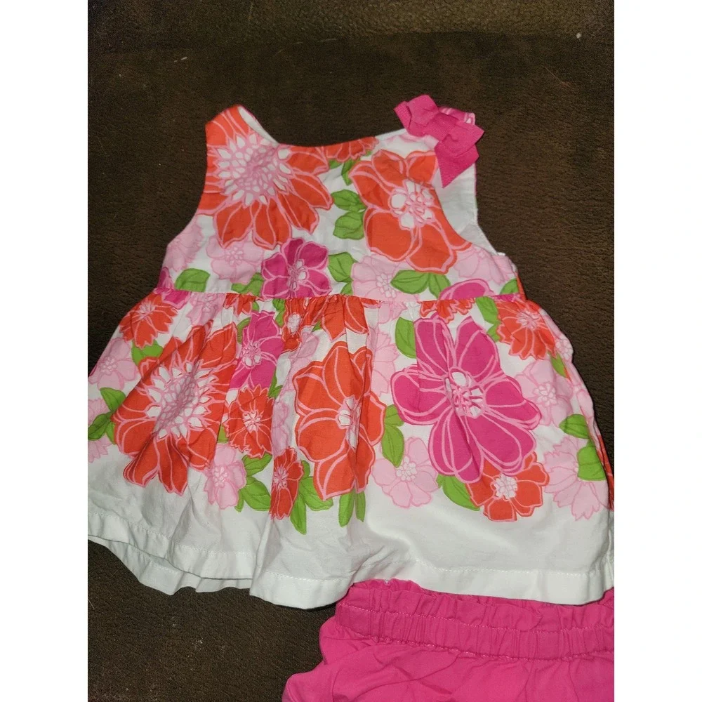 Gymboree layette line‎ tiny tropics floral 2 piece set size 6 12 months